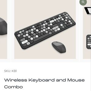 Wireless Keyboard and Mouse Combo - Black and Gray